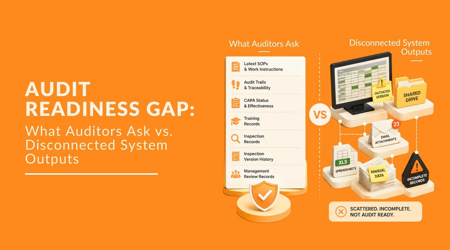Audit Readiness Gap: What Auditors Ask vs. Disconnected System Outputs
